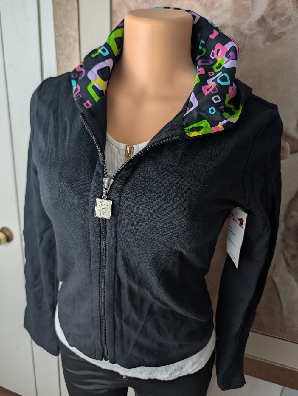 NWT Vintage Nilla Shields Full-Zip Hoodie Sweater Shirt Size S